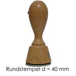 Holzstempel rund: 40 mm