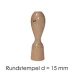 Holzstempel rund: 15 mm