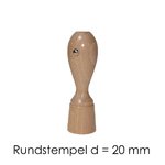 Holzstempel rund: 20 mm